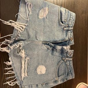 DENIM SHORT, Mom jean, Forever 21 barley worn